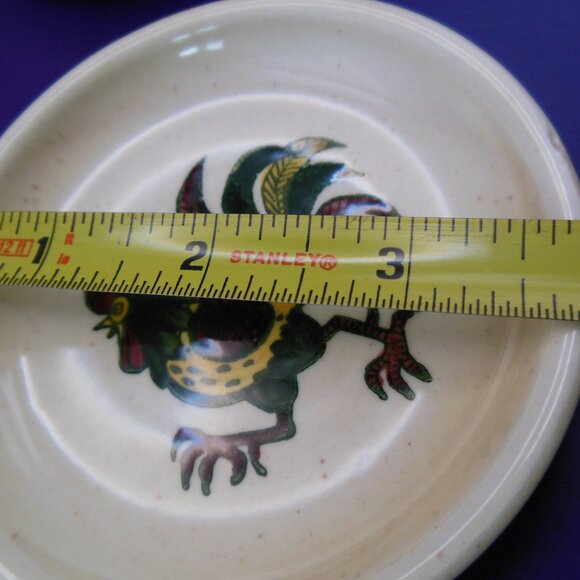 coasters ceramic rooster design vintage Poppytrail by Metlox Made in California - Picture 7 of 9